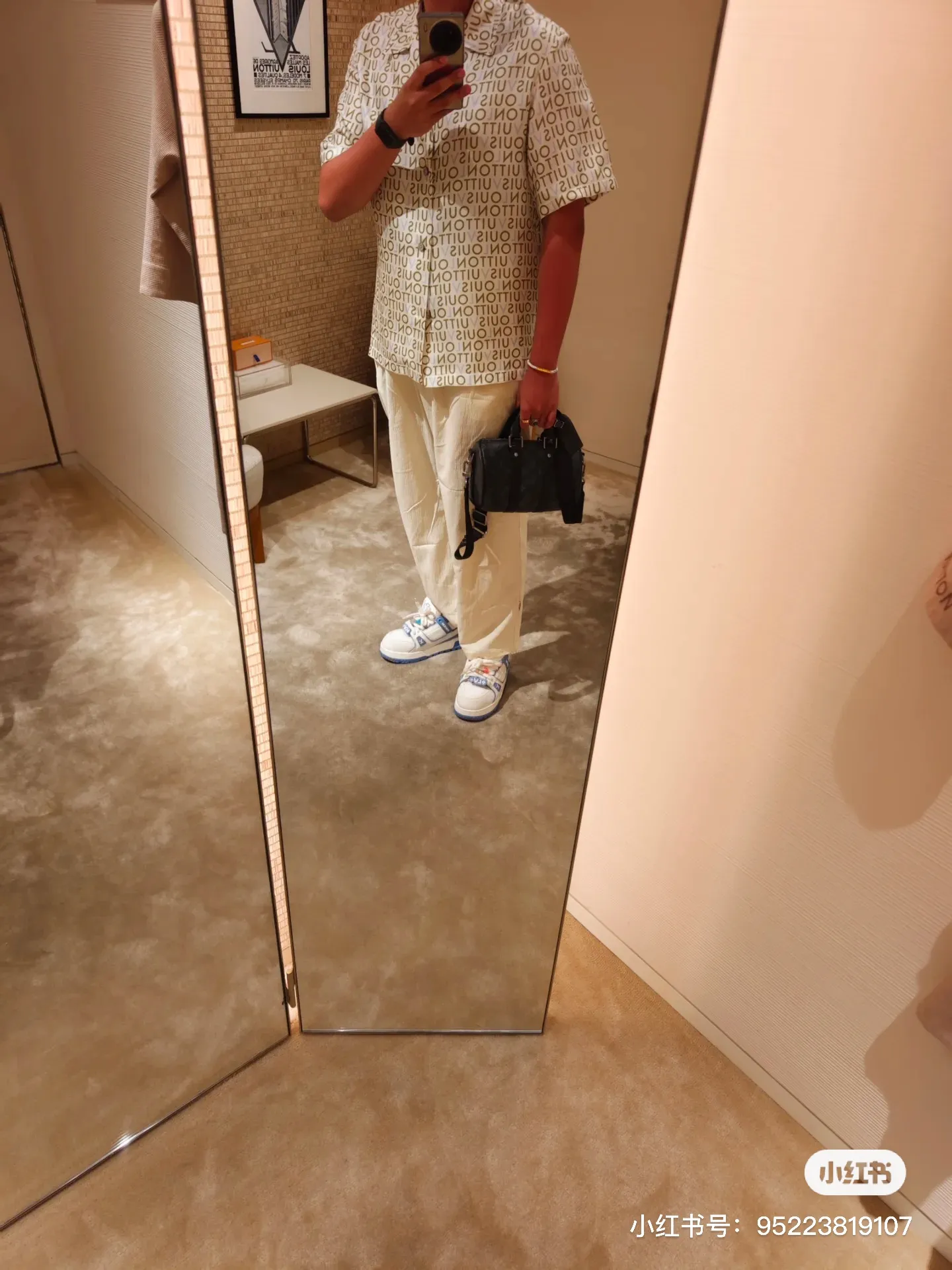 Louis Vuitton/Louis Vuitton full-print letter set short-sleeved shirt